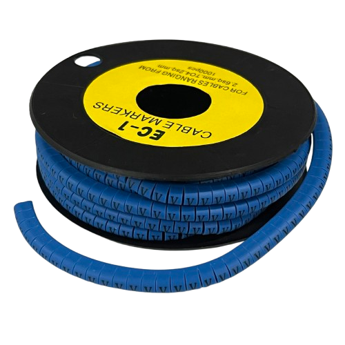 Grippes Cable Marker Blue - V on a roll, designed for organized cable management solutions