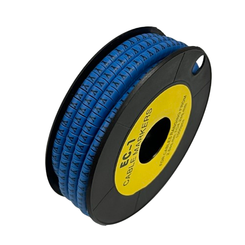 Grippes Cable Marker Blue - Y on a spool for organized cable management solutions