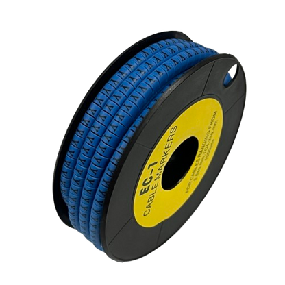 Grippes Cable Marker Blue - Y on a spool for organized cable management solutions