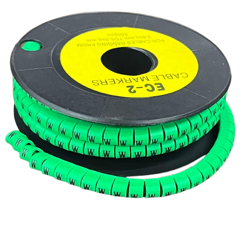 Grippes Cable Marker Green - W on a spool for organizing and labeling cables efficiently