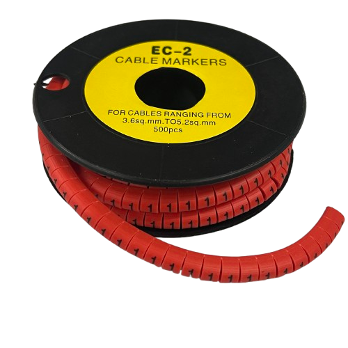 Grippes Cable Marker Red - 1 500pcs on spool for organized cable management and identification