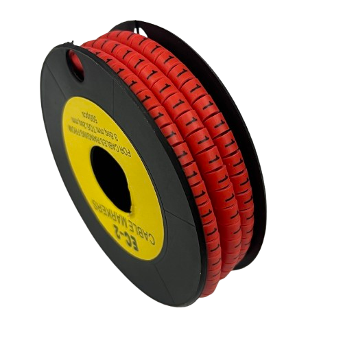 Grippes Cable Marker Red - 1 500pcs on a spool for organized cable management