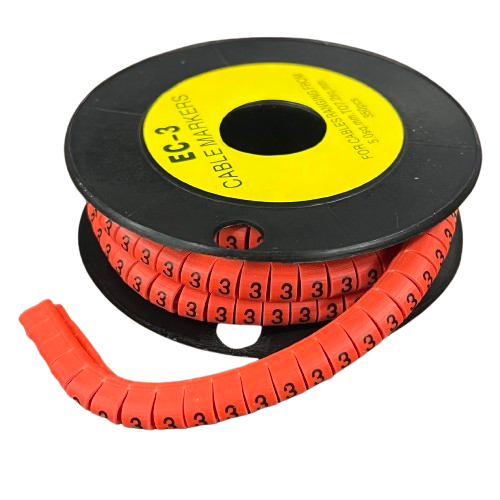 Grippes Cable Marker Red - 3 on spool for organizing and labeling cables in home or office setups