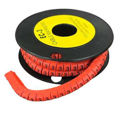 Grippes Cable Marker Red - 3 on spool for organizing and labeling cables in home or office setups