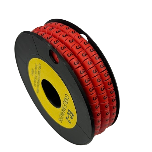 Grippes Cable Marker Red - 3 500pcs on a spool for efficient cable identification and organization