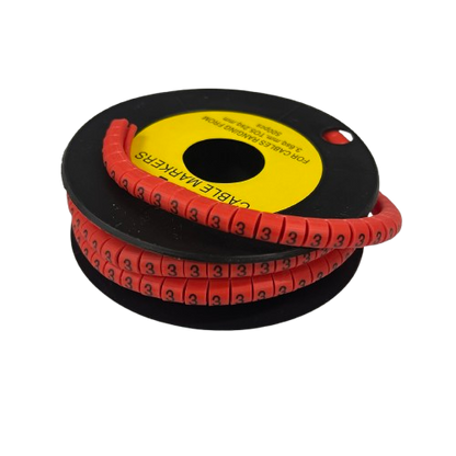 Grippes Cable Marker Red - 3 500pcs on a spool for efficient cable management and organization