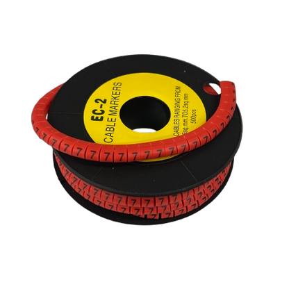 Grippes Cable Marker Red - 7 for organized cable management and easy identification