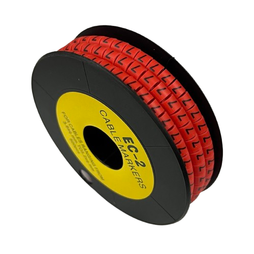 Grippes Cable Marker Red - 7 in a roll for organized cable management and identification