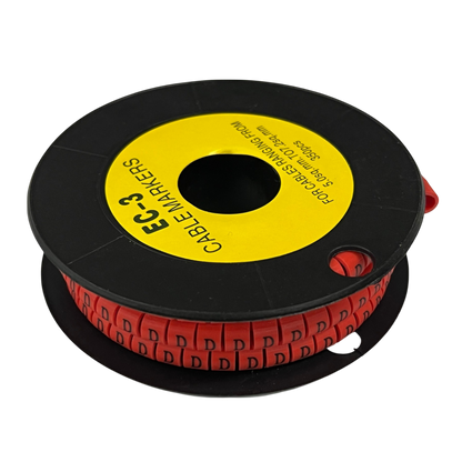 Grippes Cable Marker Red - D on a spool for organizing cables and wires efficiently