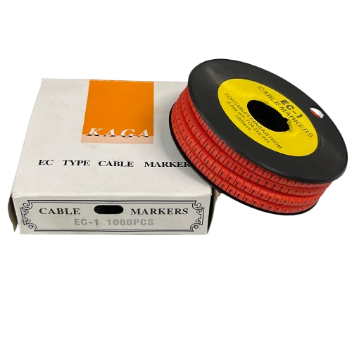 Grippes Cable Marker Red I - 1000pcs on a spool for efficient cable organization and management