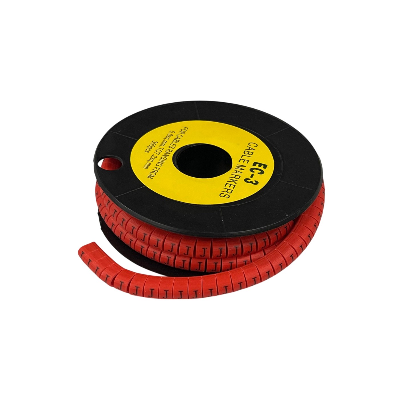 Grippes Cable Marker Red - J for organized cable management in various installations