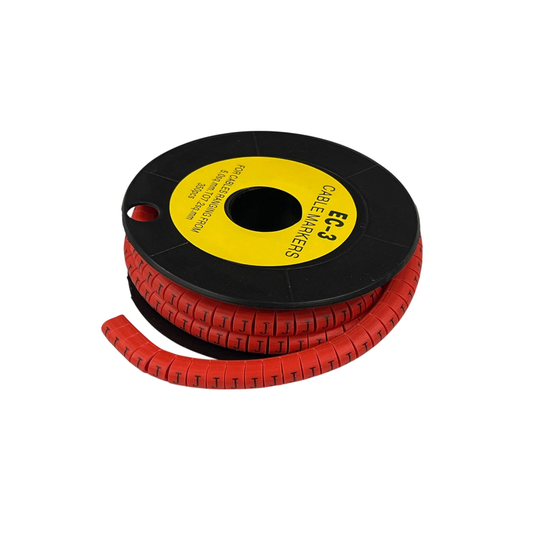 Grippes Cable Marker Red - J for organized cable management in various installations