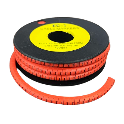 Grippes Cable Marker Red - J Roll with 1000 pieces for organizing and labeling cables efficiently