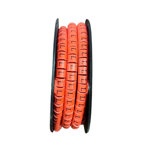 Grippes Cable Marker Red - L on a spool for organizing and identifying cables easily