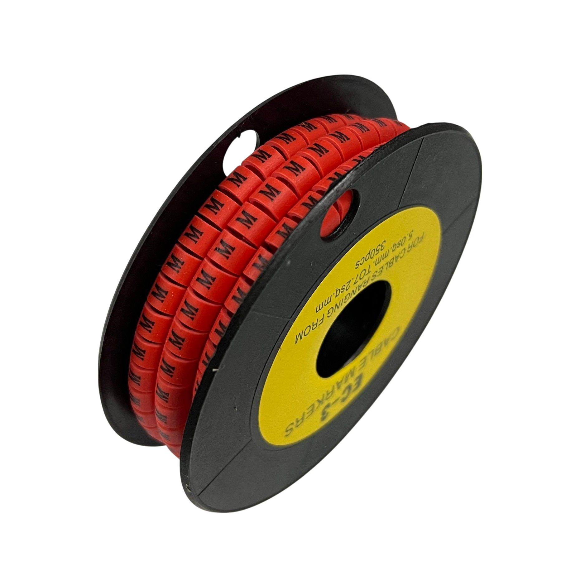 Grippes Cable Marker Red - M on a spool for organized and efficient cable management