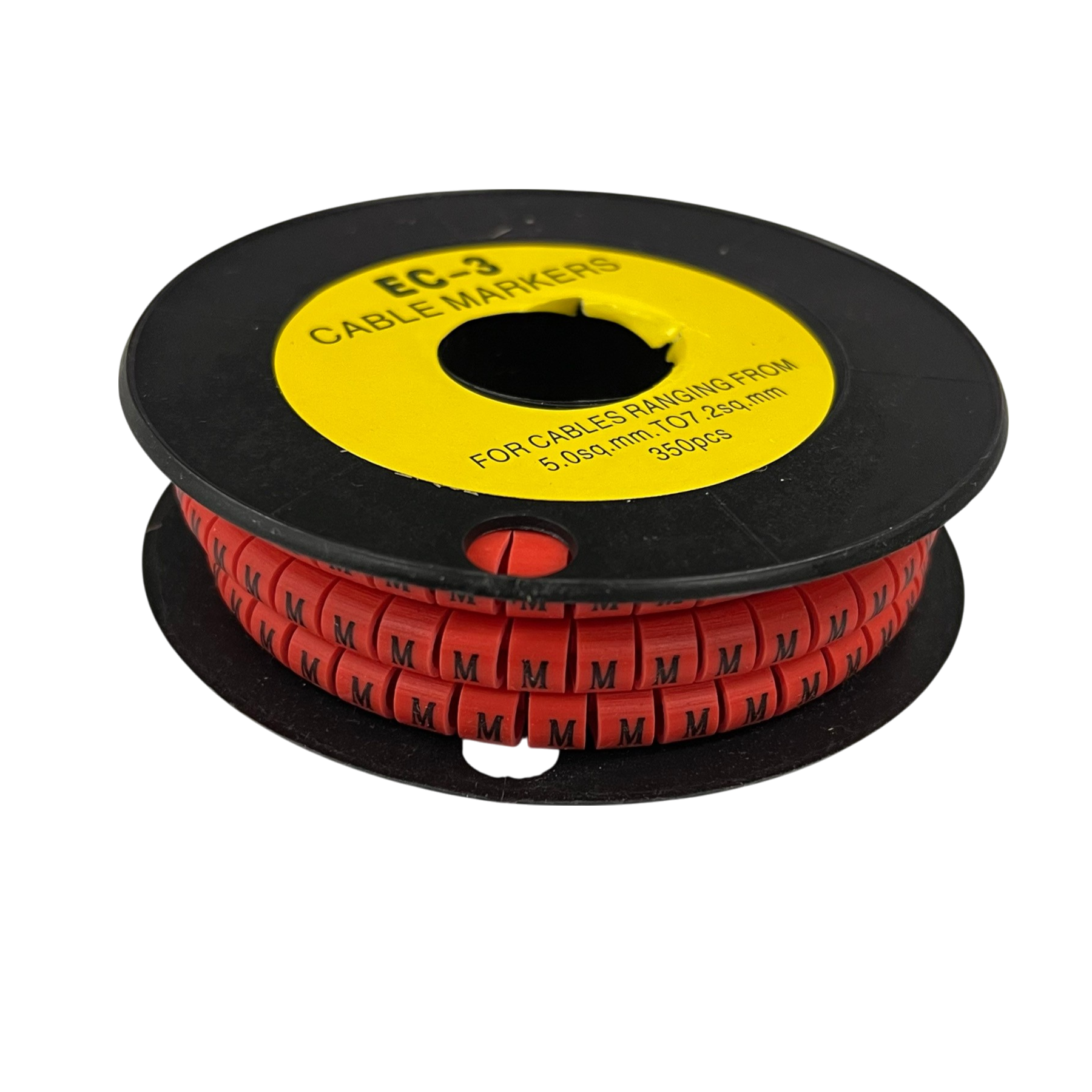 Grippes Cable Marker Red - M on a spool for labeling cables ranging from 5.5mm to 7.0mm