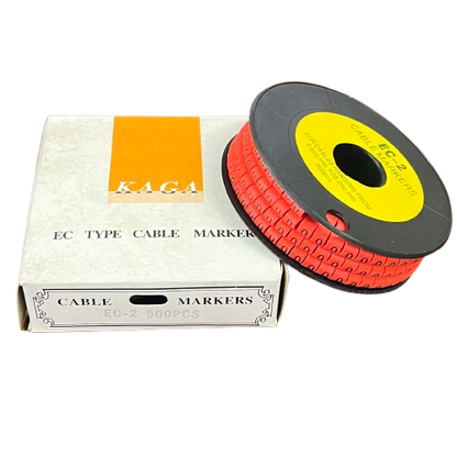 Grippes Cable Marker Red - O roll with 500 pieces for effective cable organization and management