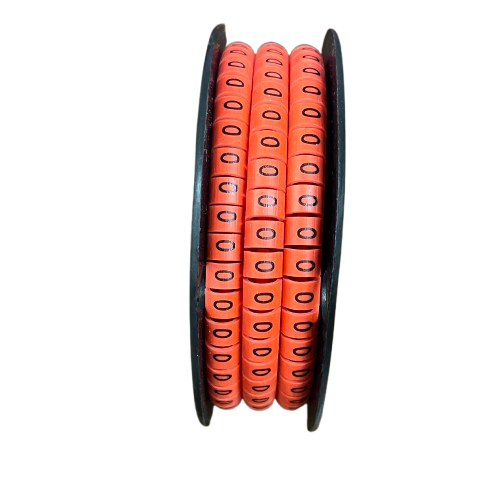 Grippes Cable Marker Red - O on a spool for efficient cable organization and identification