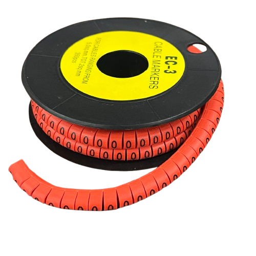 Grippes Cable Marker Red - O on a spool, designed for organizing and labeling cables