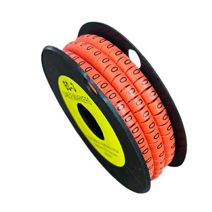 Grippes Cable Marker Red - O on a spool for organized cable management and easy identification