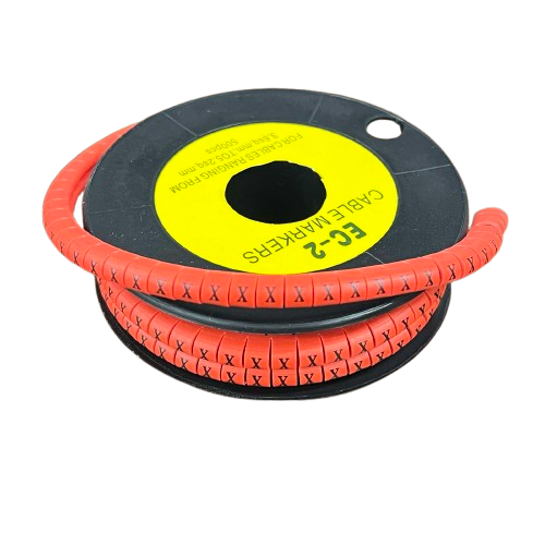 Grippes Cable Marker Red - X on a spool for organized cable management and identification