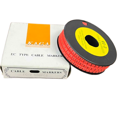 Grippes Cable Marker Red - X Roll with 500 Pieces for Organizing Cables Easily