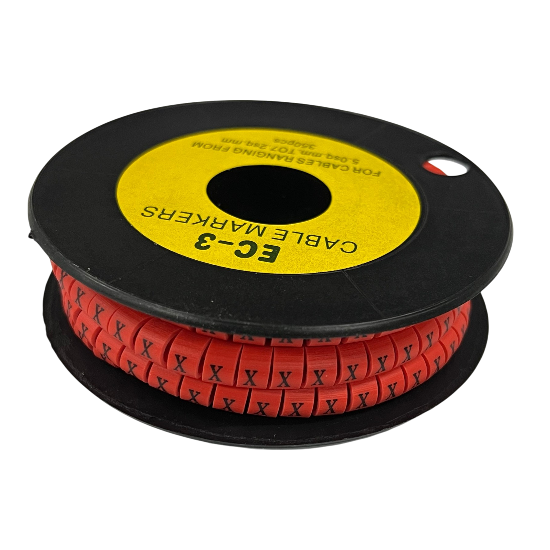Grippes Cable Marker Red - X on a spool for effective cable management in home and office setups