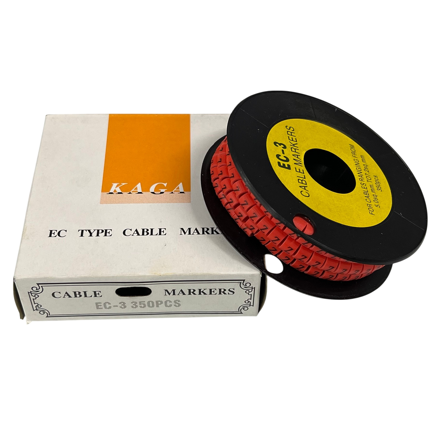 Grippes Cable Marker Red - Z with 350 pieces in a sturdy packaging for organized cable management