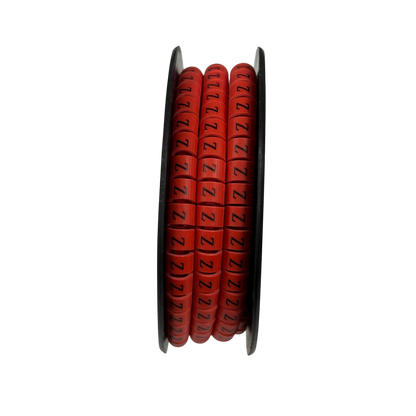 Grippes Cable Marker Red - Z on a spool, designed for organized cable management and identification