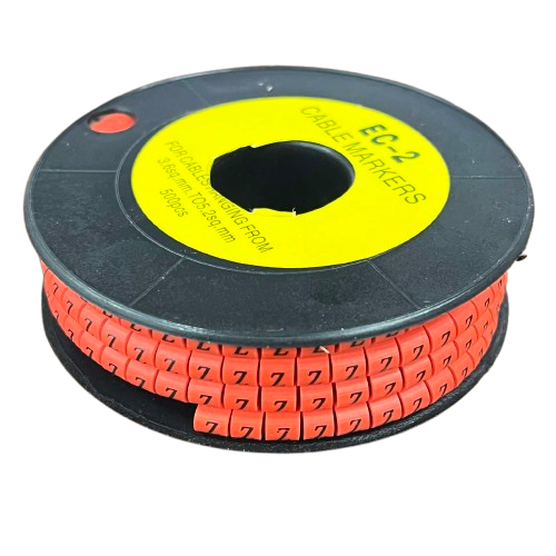 Grippes Cable Marker Z - Red on a spool for organizing and labeling cables easily