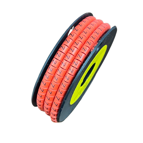 Cable Marker Z - Red on a spool for organized cable management and easy identification