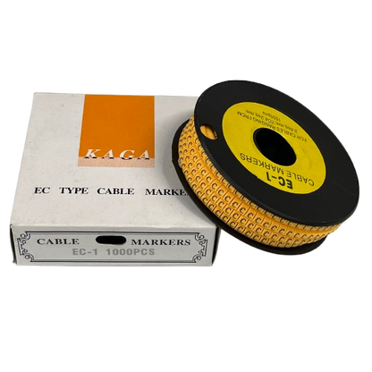 Grippes EC-1Y cable marker 1000PCS roll with box for organized cable management