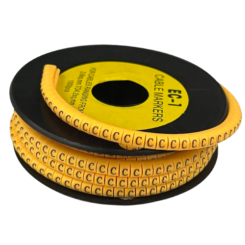 Grippes EC-1Y cable marker 1000PCS on a spool for efficient cable organization
