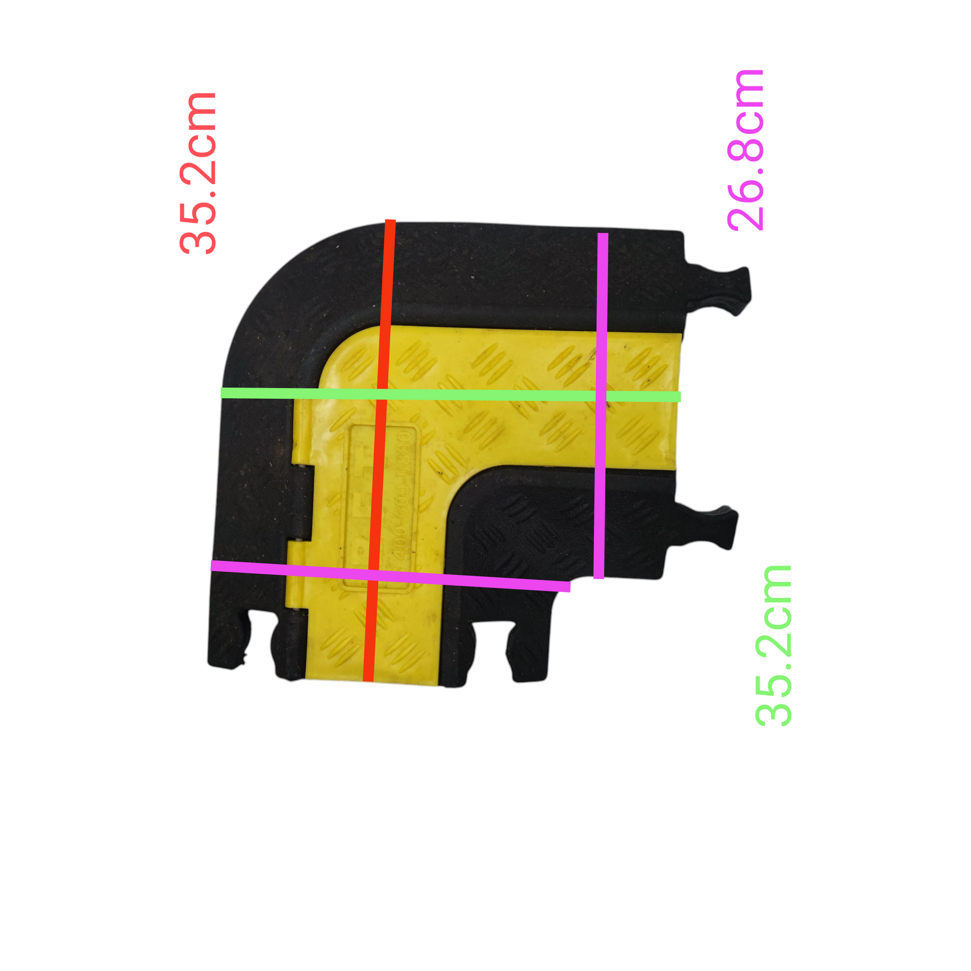 BFT 2 channel cable ramp protector in yellow and black designed for safe cable management