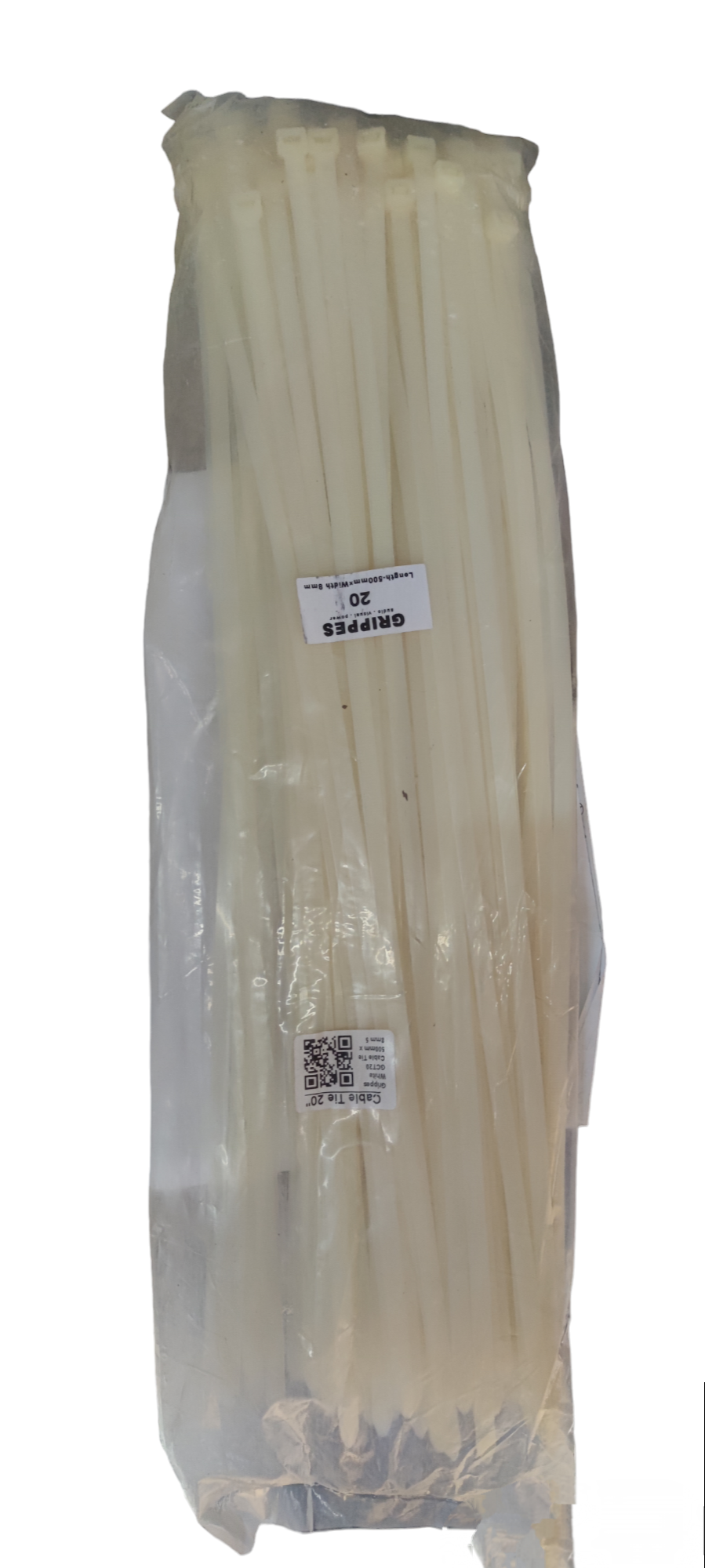 Grippes 20 Inch Cable Tie in Black and White for securing items and organizing cables