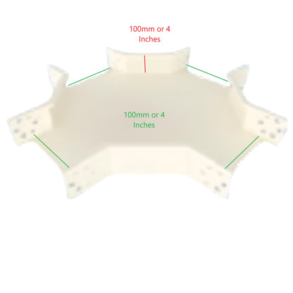 Royu Cable Tray Horizontal Cross 4 x 4 Inches white plastic connector for cable management