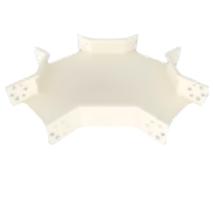 Royu Cable Tray Horizontal Cross 4 x 4 Inches white metal connector for cable management