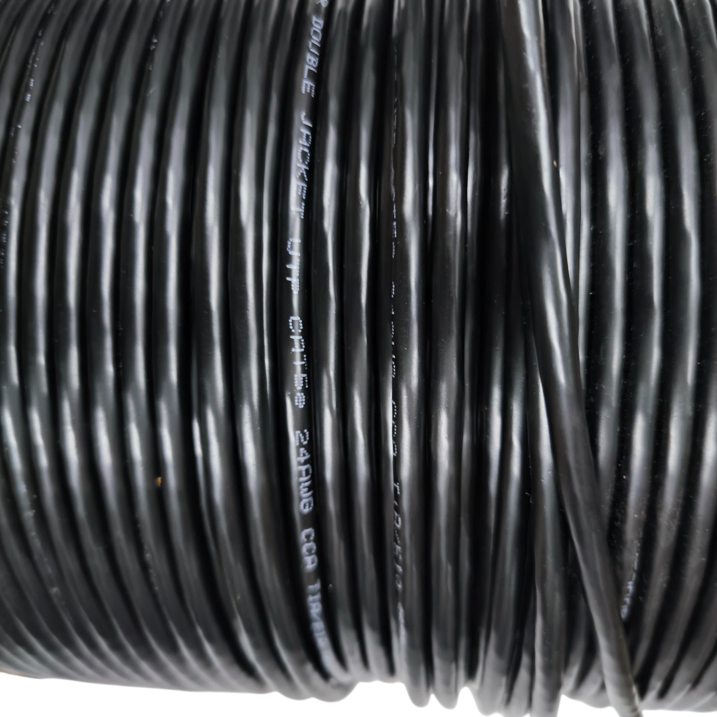 AMP black coiled LAN Cable Weatherproof outdoor Ethernet cable roll for network installations