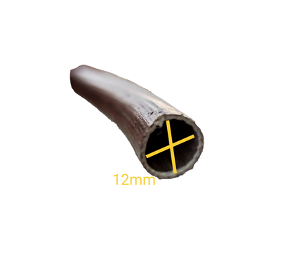 Close-up of cambric tubing 80cm length with 12mm diameter for electrical circuitry and parts