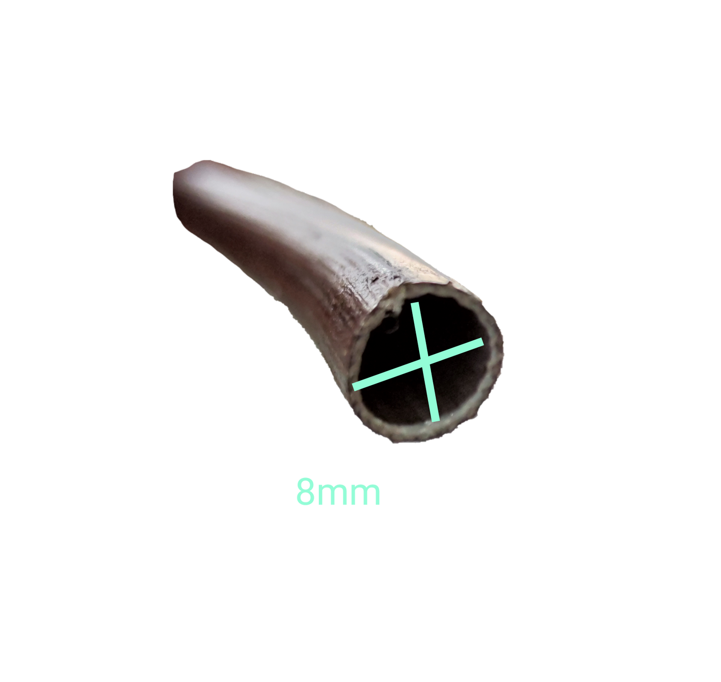 Close-up of local electrical Cambric Tubing 80cm Length with 8mm diameter for circuitry protection