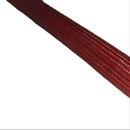 Close-up of red Cambric Tubing 80cm Length used for electrical circuitry and parts