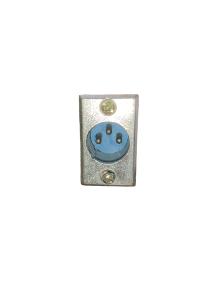 Canon Plug Chassis Type electrical connector with metal casing and blue interior pins from China vendor
