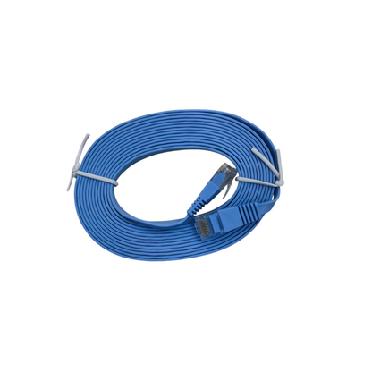Blue CAT 6 flat patch cable 3 meters for high-speed internet connectivity