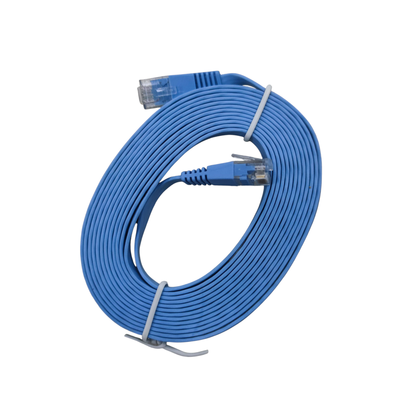 CAT 6 flat patch cable 3 meters in blue color, designed for reliable high-speed internet connections