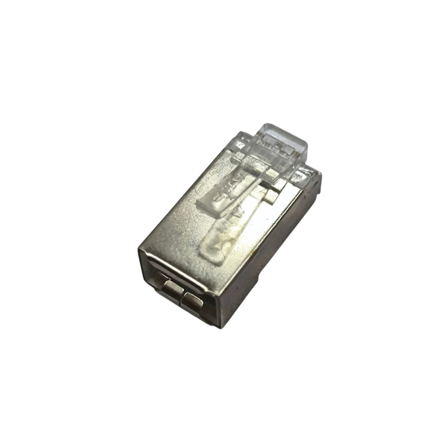 AMP CAT 6E shielded RJ45 connector designed for secure and reliable network connections
