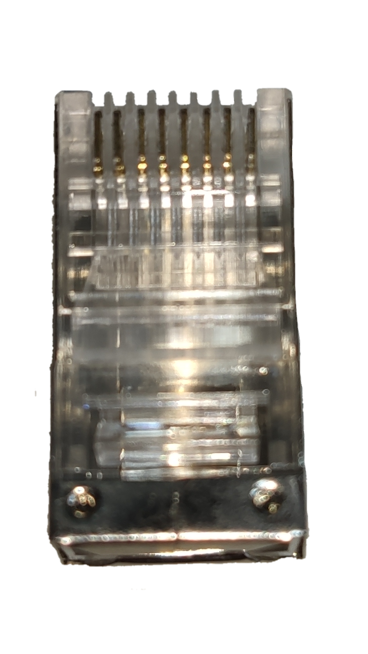 AMP CAT 6E shielded RJ45 connectors designed for high-speed network connections