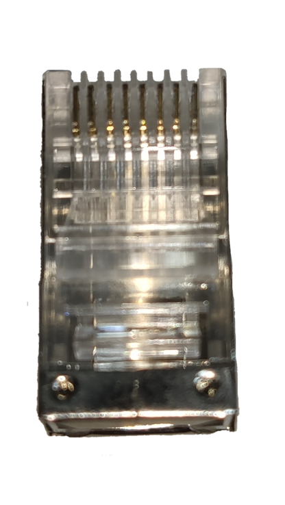 AMP CAT 6E shielded RJ45 connectors designed for high-speed network connections