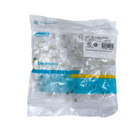 AMP CAT5e RJ45 connector plug pack for reliable network and data connections