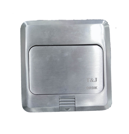 T&J CAT6 with Metal Utility Box power point and switch in stainless steel finish