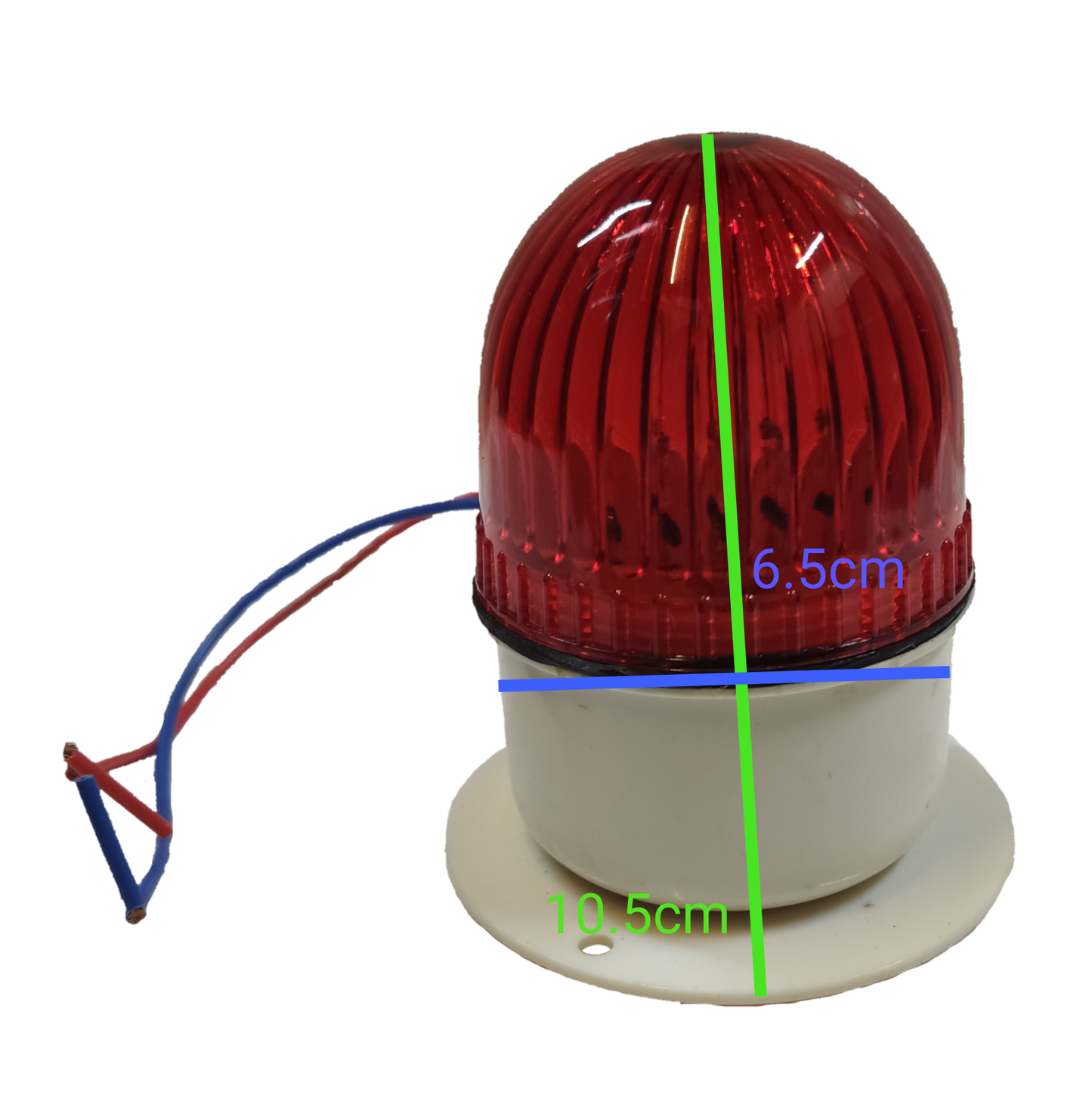 Sub Zero blinking light xenon bulb with red dome and white base for seasonal decorative use